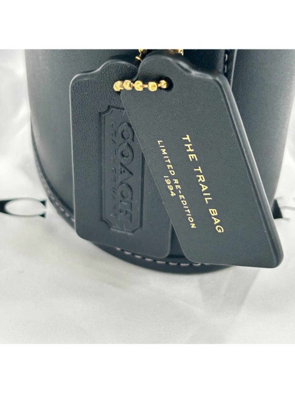 Coach The Trail Bag CBG93 Black Glovetanned Leather Crossbody Top Handle Zip - Picture 5 of 16